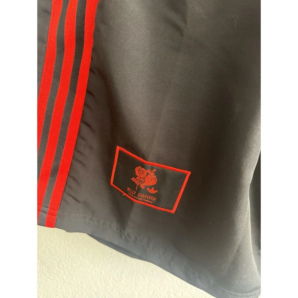 willy chavarria x‎ adidas long shorts jw1443 Size XS CONSORTIUM COLLAB BLACK RED